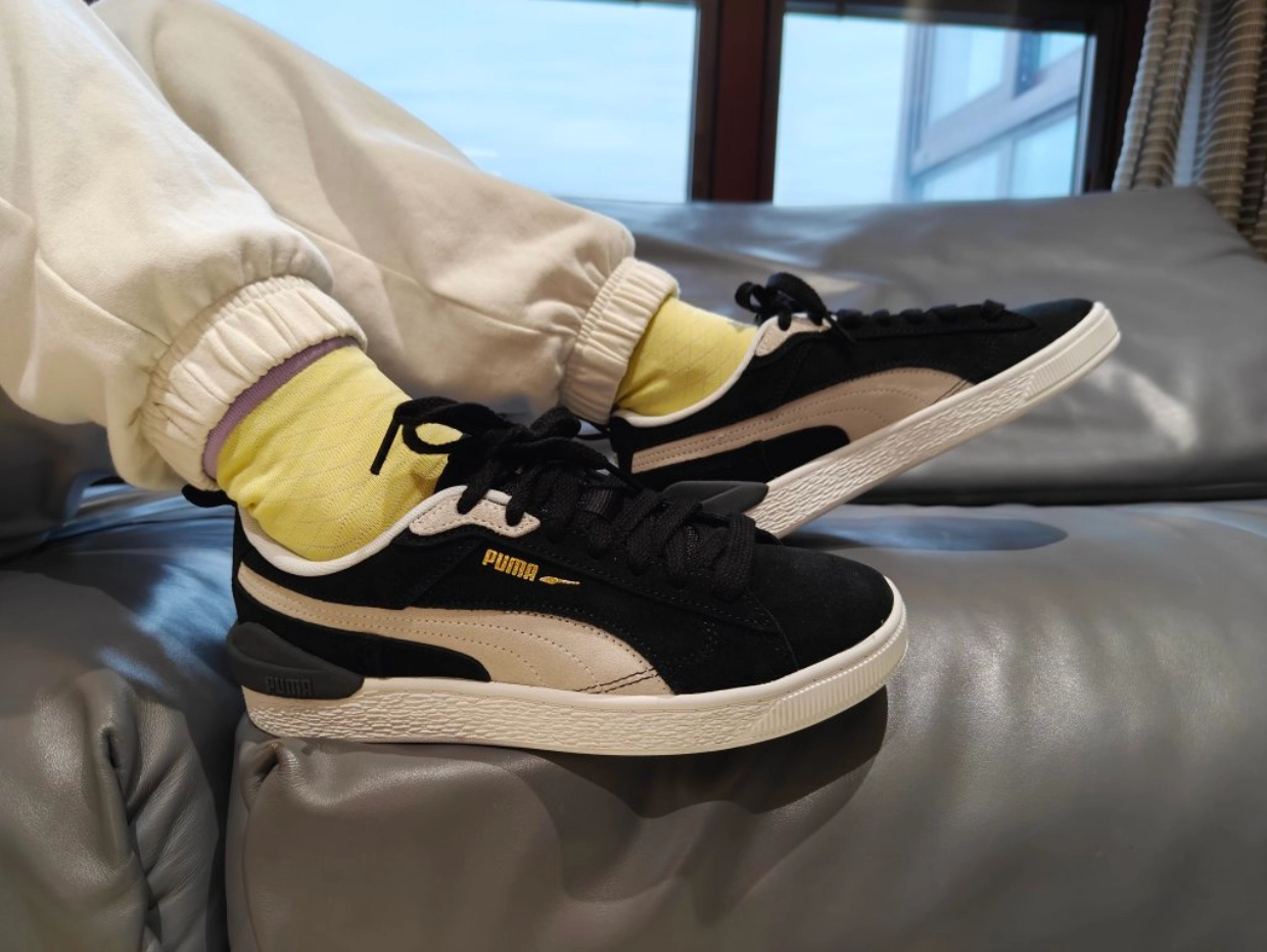 puma高颜价比板鞋之suede bloc黑白