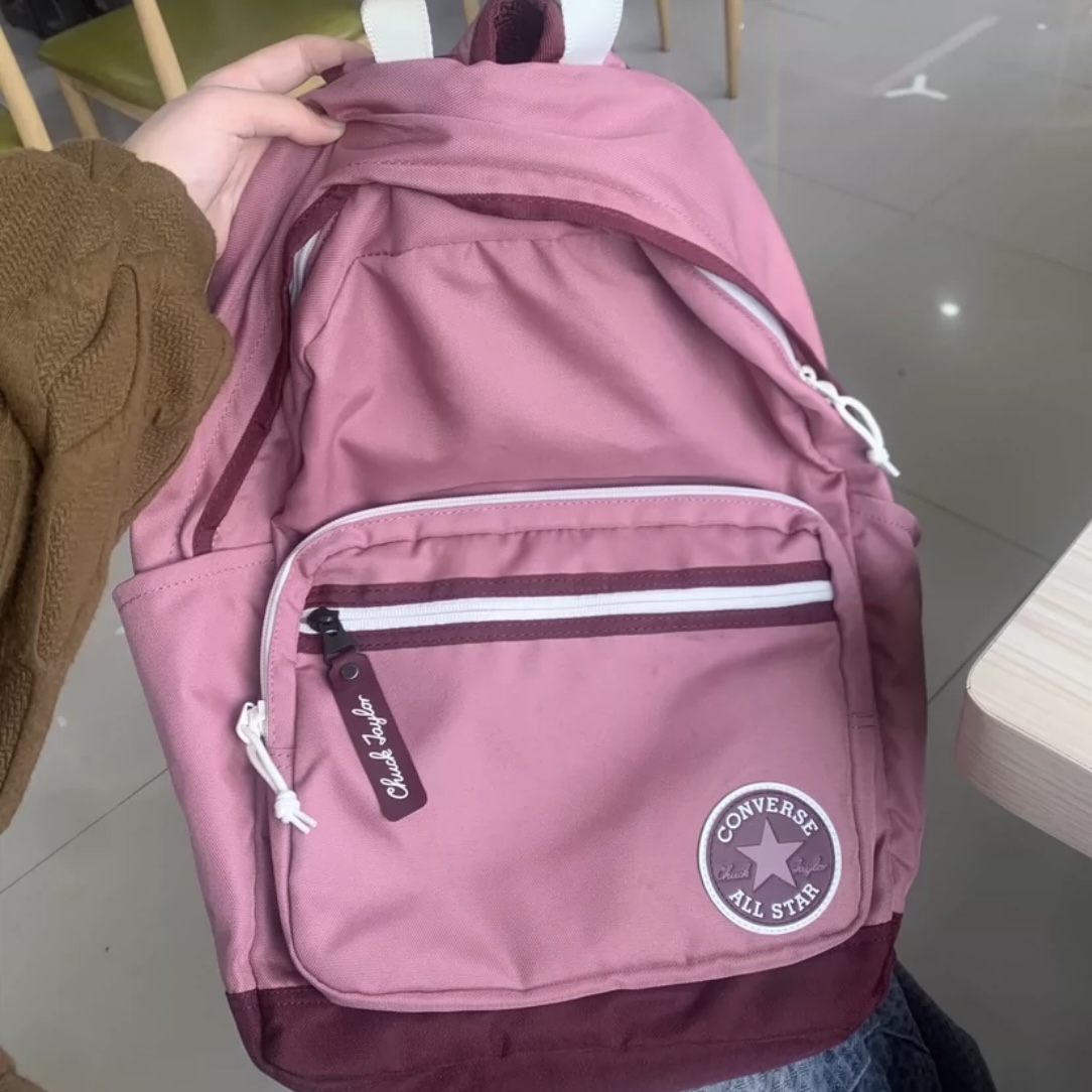 匡威桃粉色背包