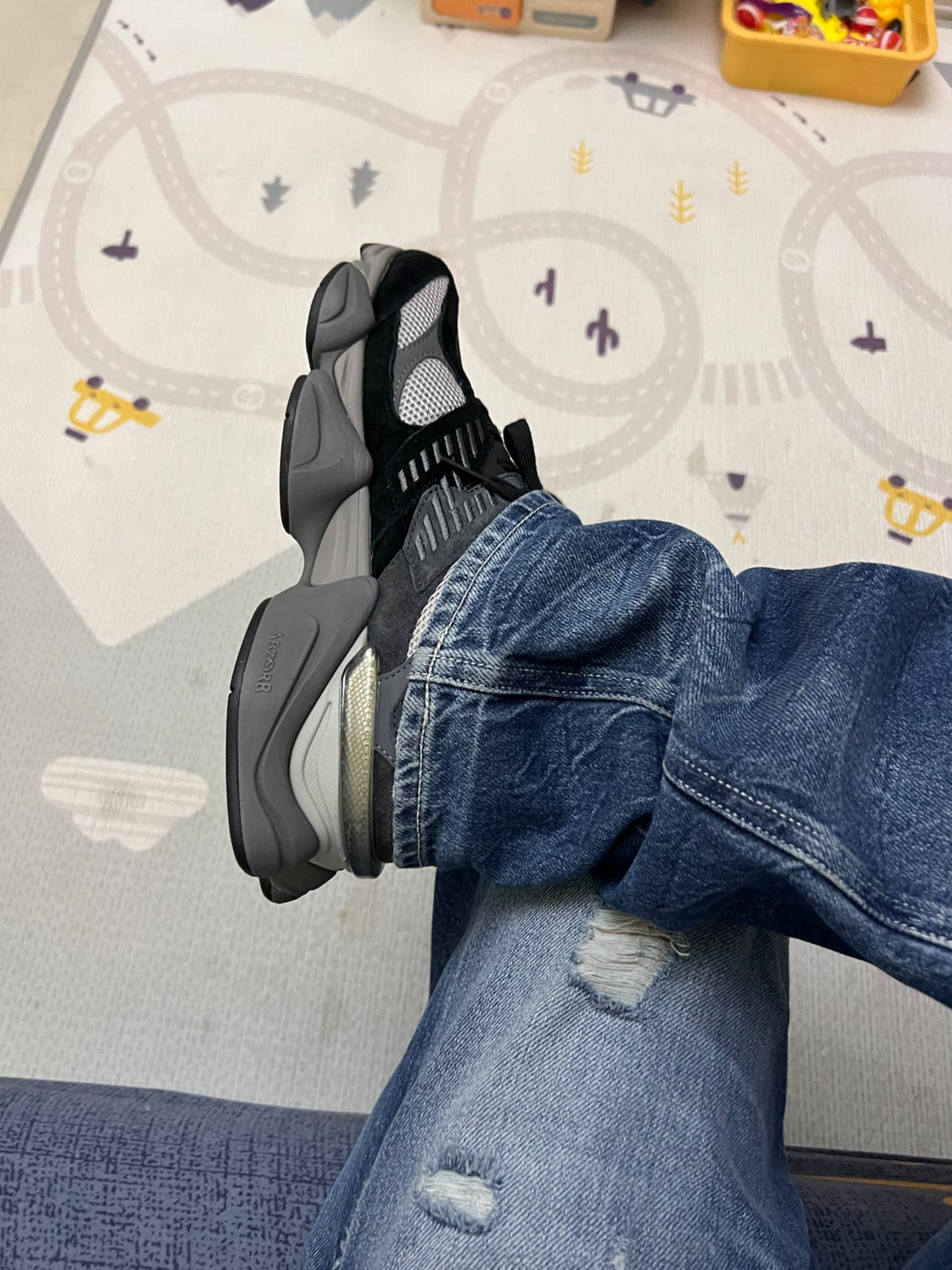 custom review-New Balance 9060 'Black/Castlerock/Rain Cloud' Sneakers