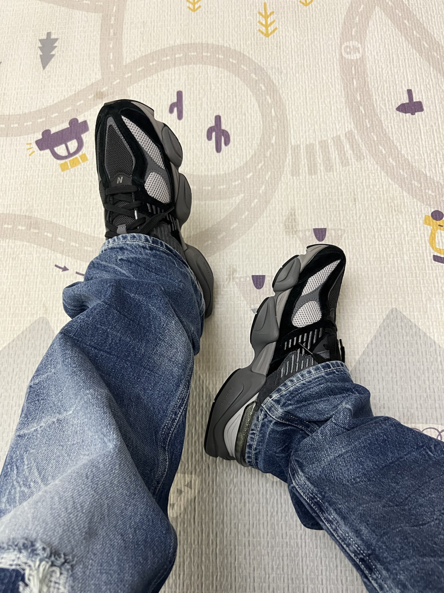 custom review-New Balance 9060 'Black/Castlerock/Rain Cloud' Sneakers