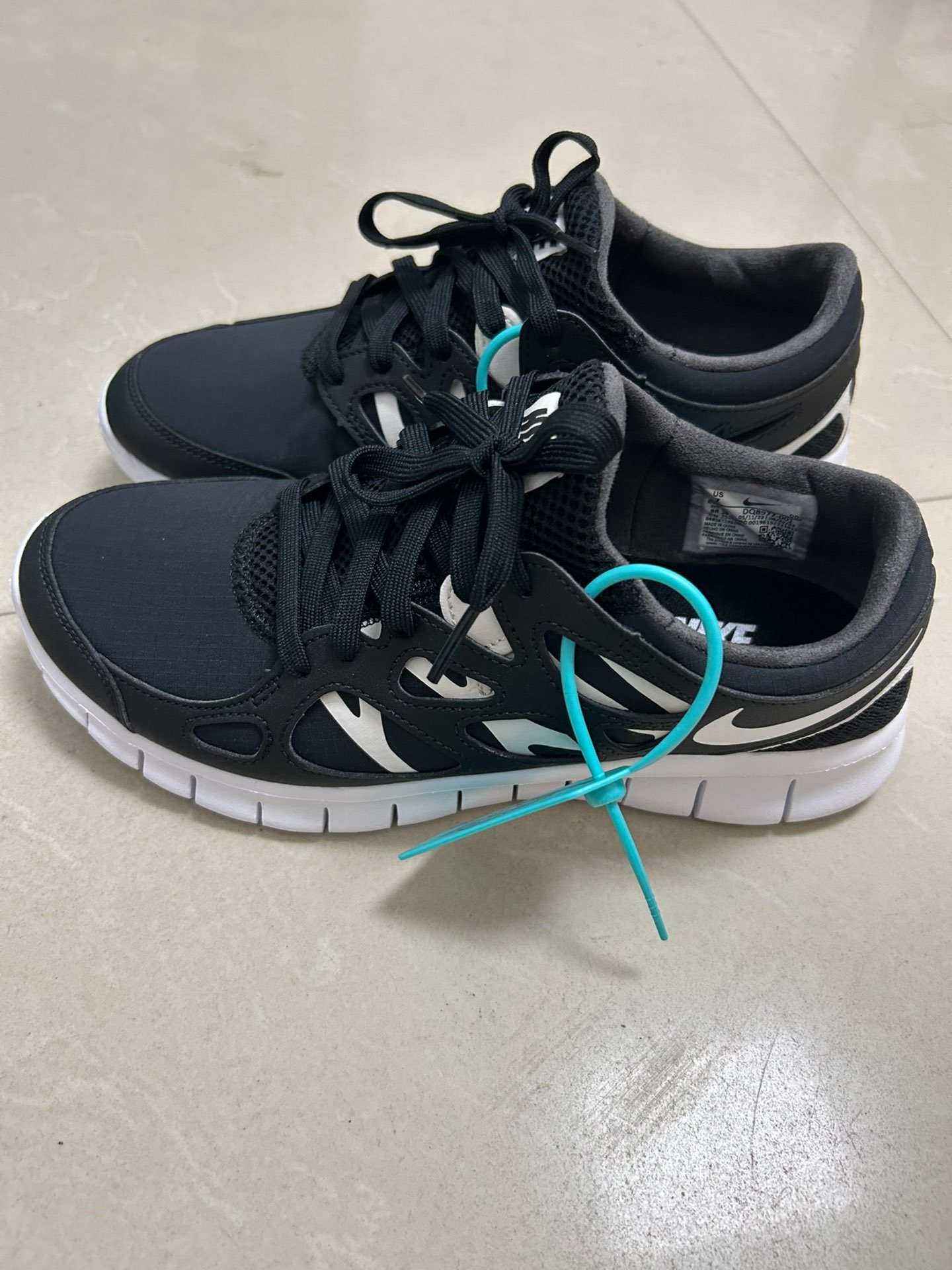custom review-nike printable Free Run 2 Shoes 'Black White'