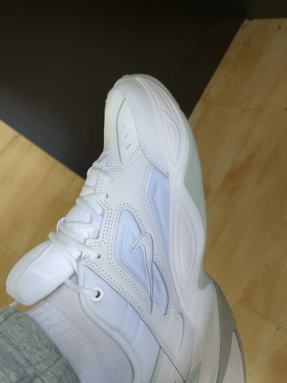 custom review-Nike M2K Tekno Устойчивые к истиранию Низкие Кроссовки Мужские Белые