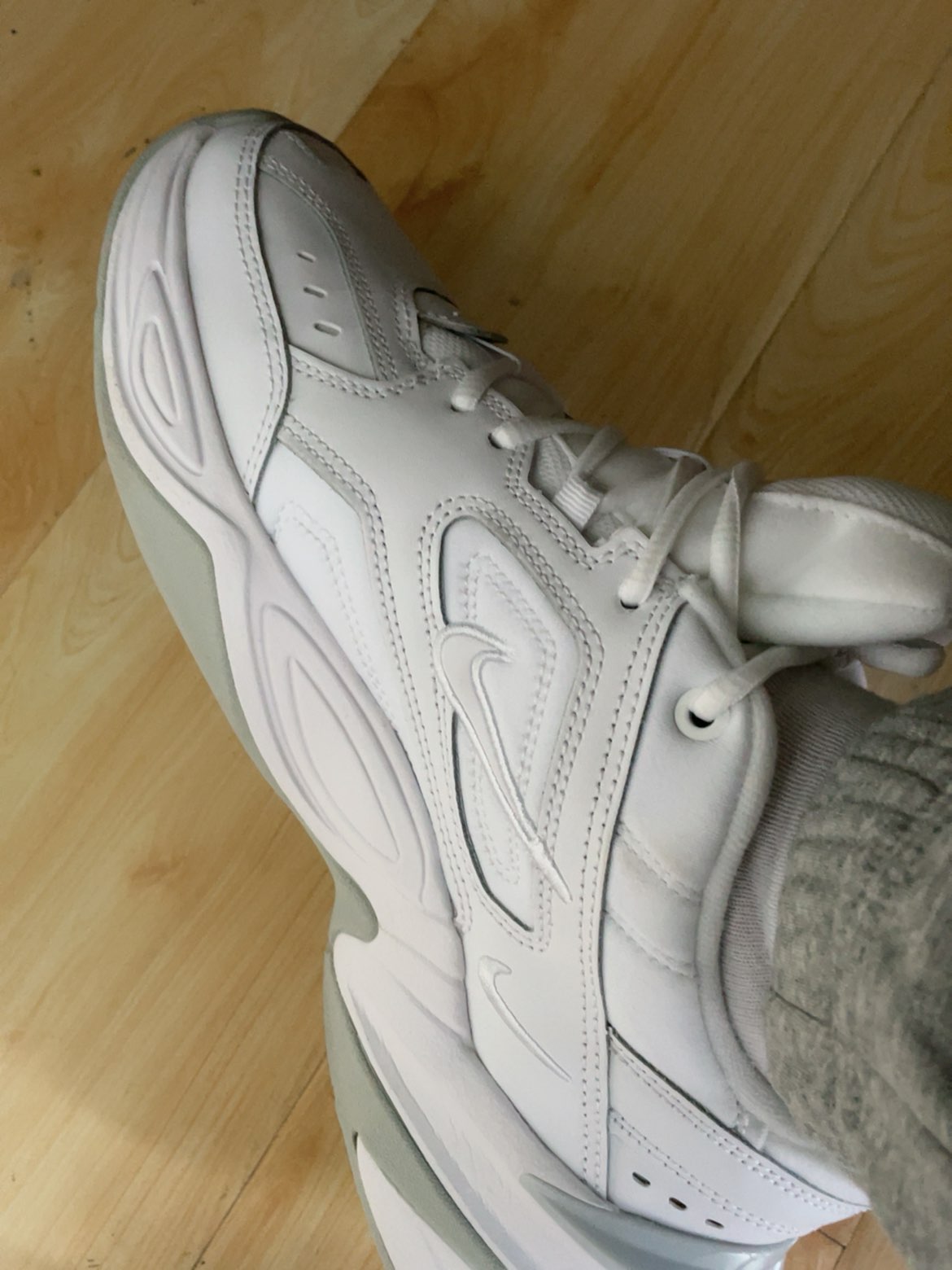 custom review-Nike M2K Tekno Устойчивые к истиранию Низкие Кроссовки Мужские Белые