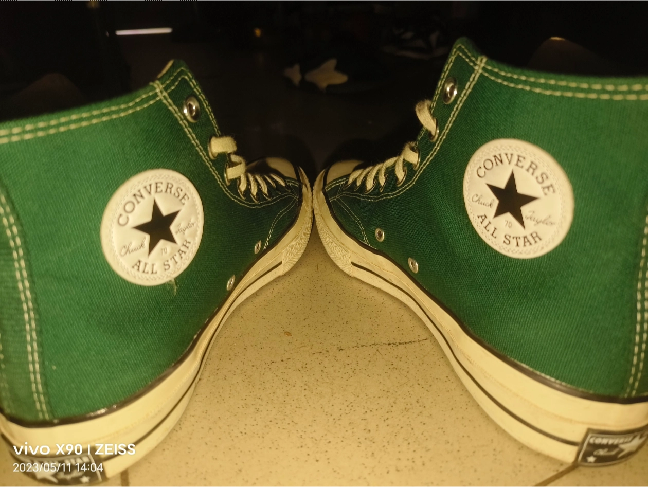 今日份匡威 #converse   匡威真的穿不腻,这个墨绿色1970s 真党超