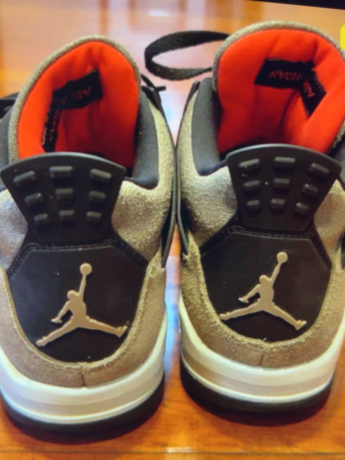 custom review-Jordan Air Jordan 4 Retro 'Тауповый Дымчатый' MID Топ Винтажные баскетбольные кроссовки Мужской Черный Коричневый Мокко