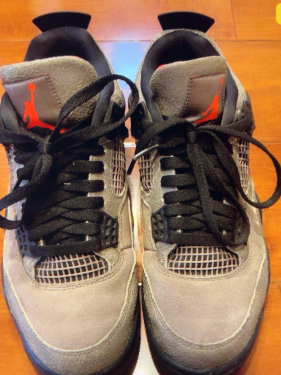 custom review-Jordan Air Jordan 4 Retro 'Тауповый Дымчатый' MID Топ Винтажные баскетбольные кроссовки Мужской Черный Коричневый Мокко