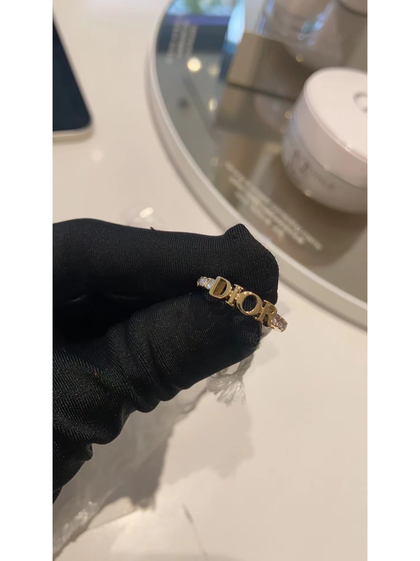迪奥金色戒指