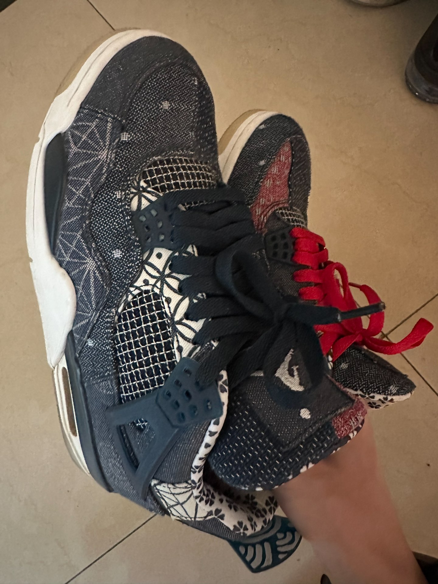 custom review-Jordan Air Jordan 4 Retro SE 'Deep Ocean' MID Top Винтажные баскетбольные кроссовки Унисекс Синий Белый