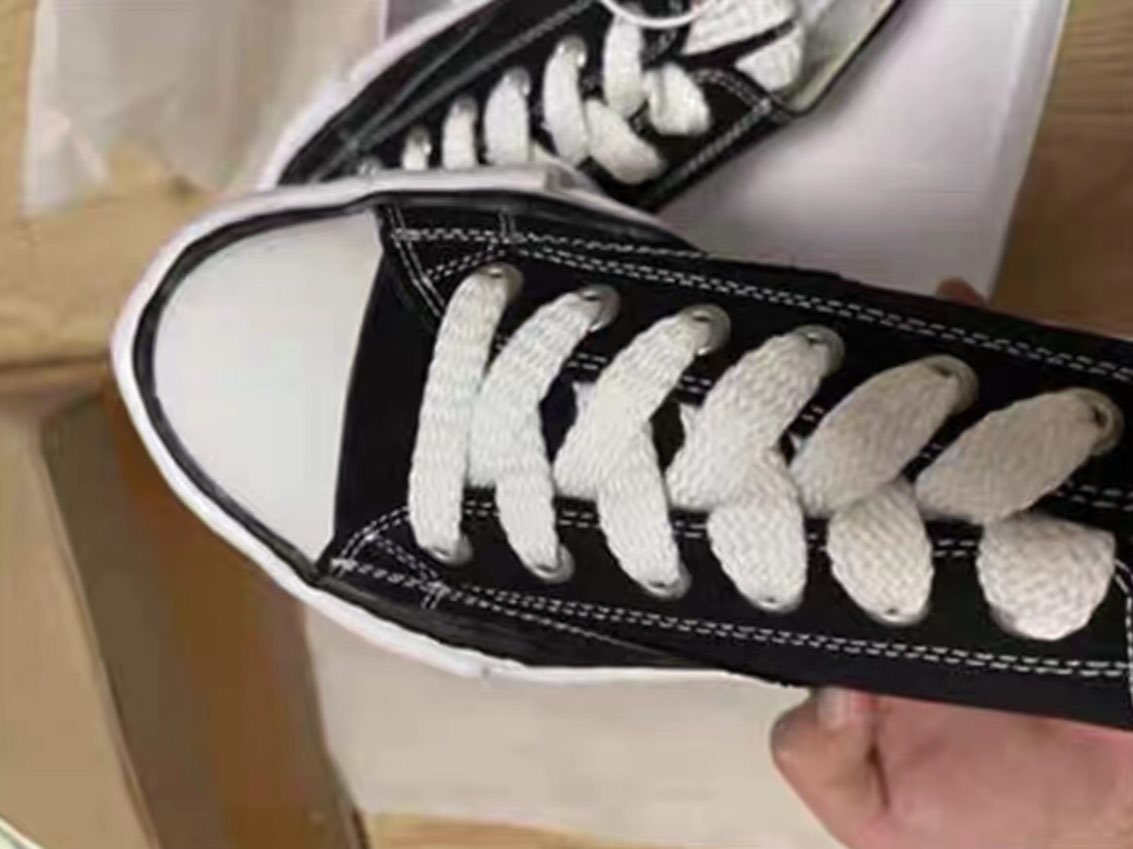 custom review-MIHARA YASUHIRO Коллаборационная коллекция Peterson OG Подошва Цвет холста Низкий Топ Стильные Скейтбординги Унисекс Черный