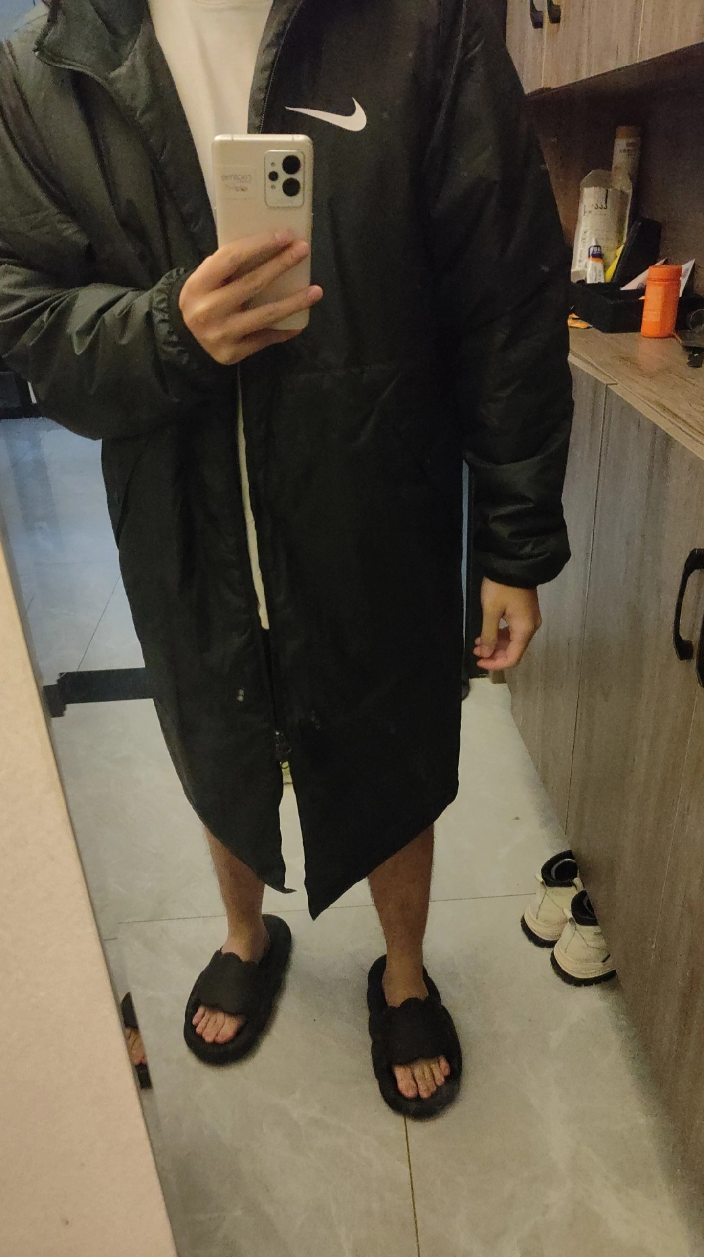 custom review-Nike Parka Coats Men Black