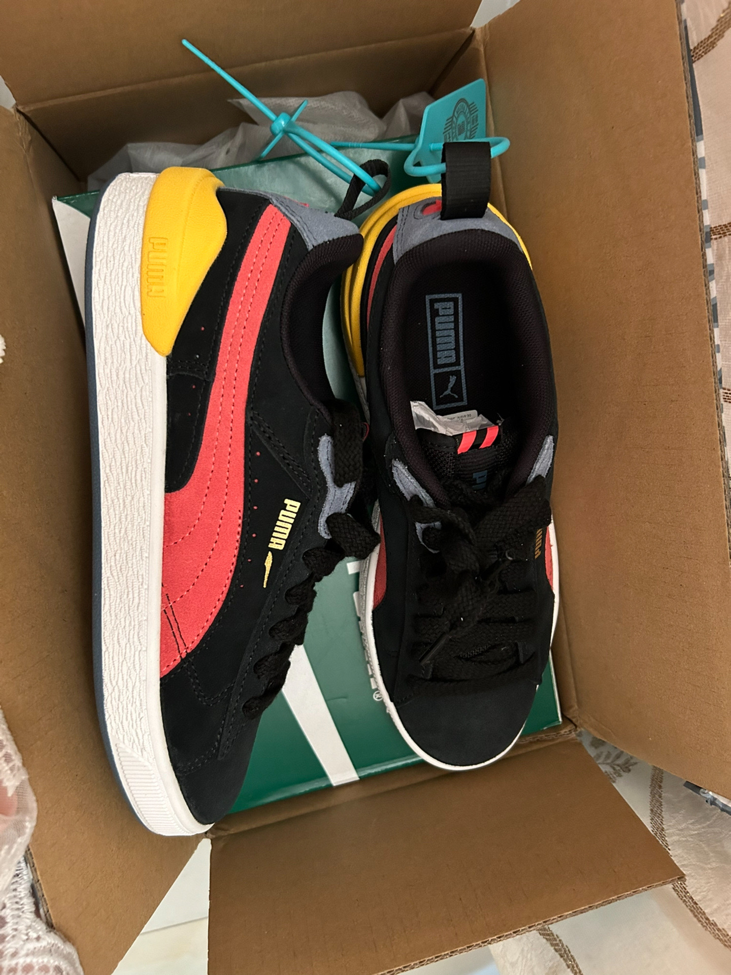 得物开箱分享  #puma  puma suede bloc 休闲 轻便 低帮 板鞋 男女