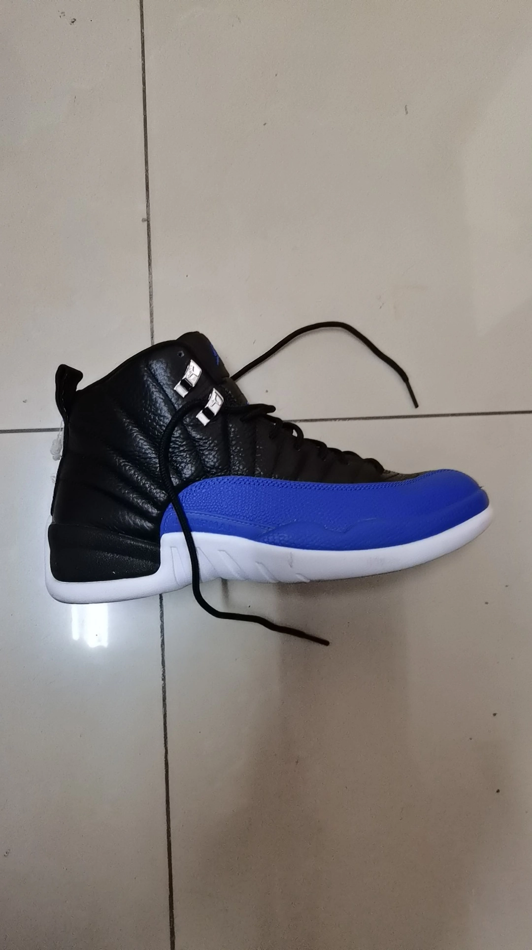 custom review-Jordan Air Jordan 12 Retro 'Hyper Royal' Высокий Топ Винтажные Баскетбольные Кроссовки Женские Черный Синий