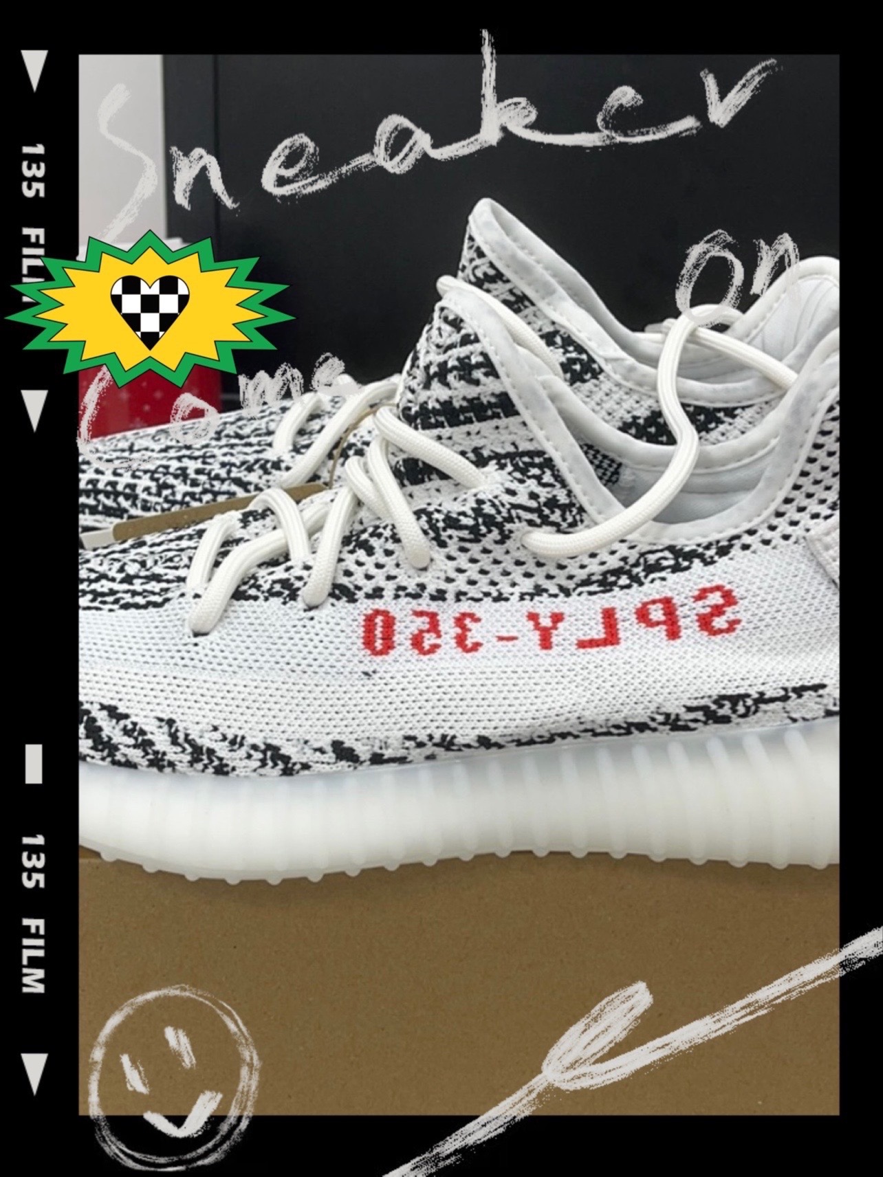 yeezy boost 350zebra白斑马01百搭神器