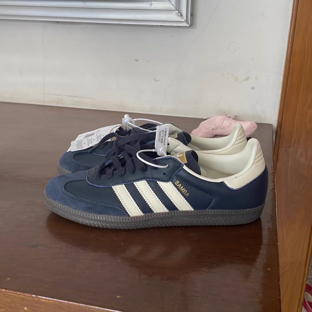 custom review-Adidas Originals SAMBA OG Low Топ Скейтборд Кроссовки Унисекс Темно-Синий