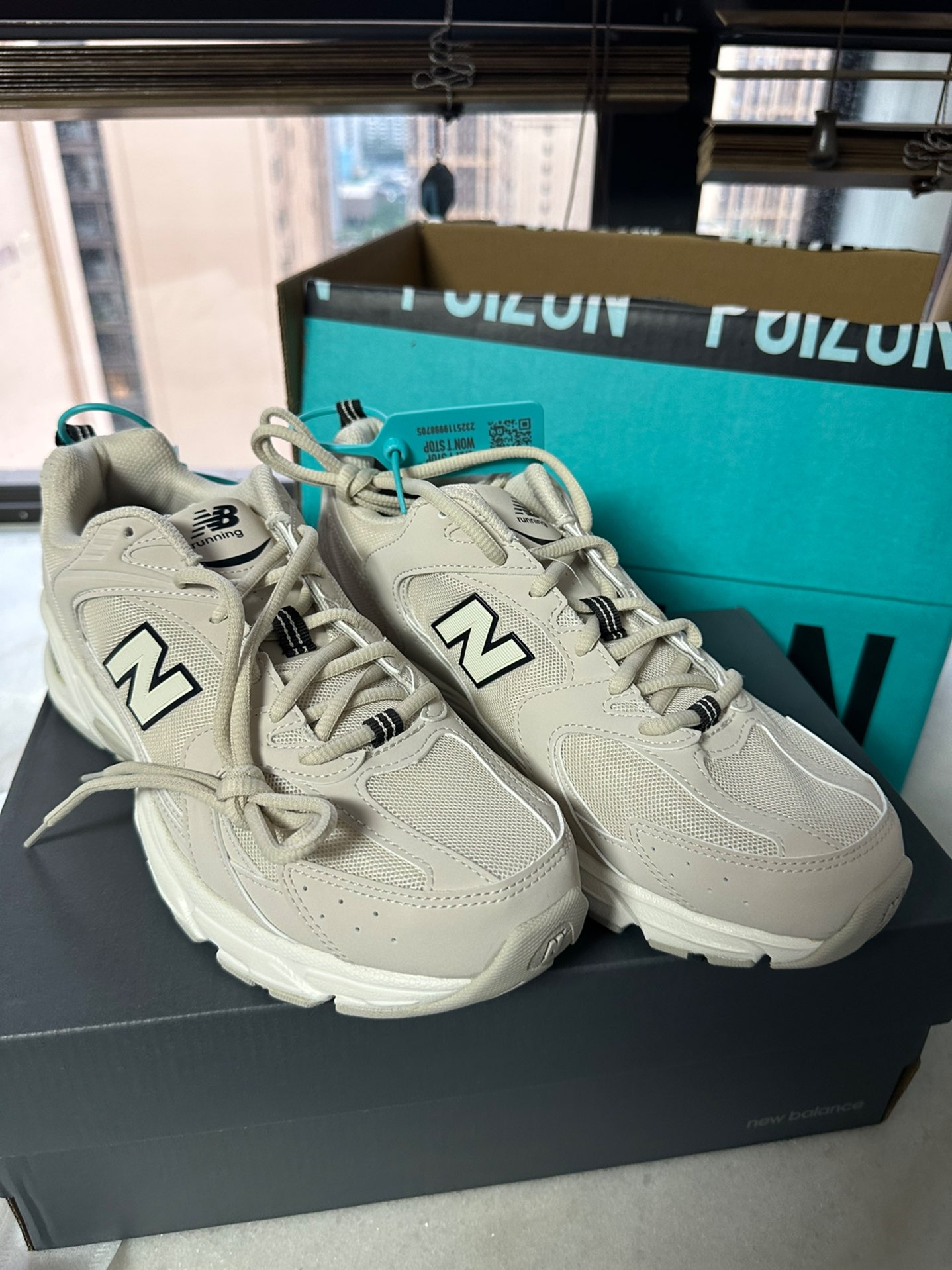 custom review-New Balance 530 Ivory