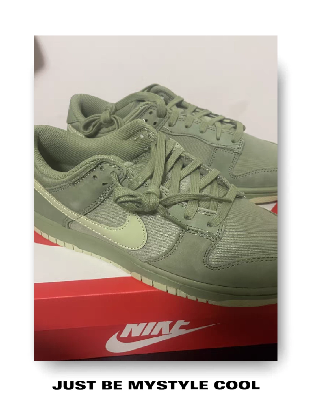 谁懂这种有质感的绿色,真的很绝,上脚高级感满满