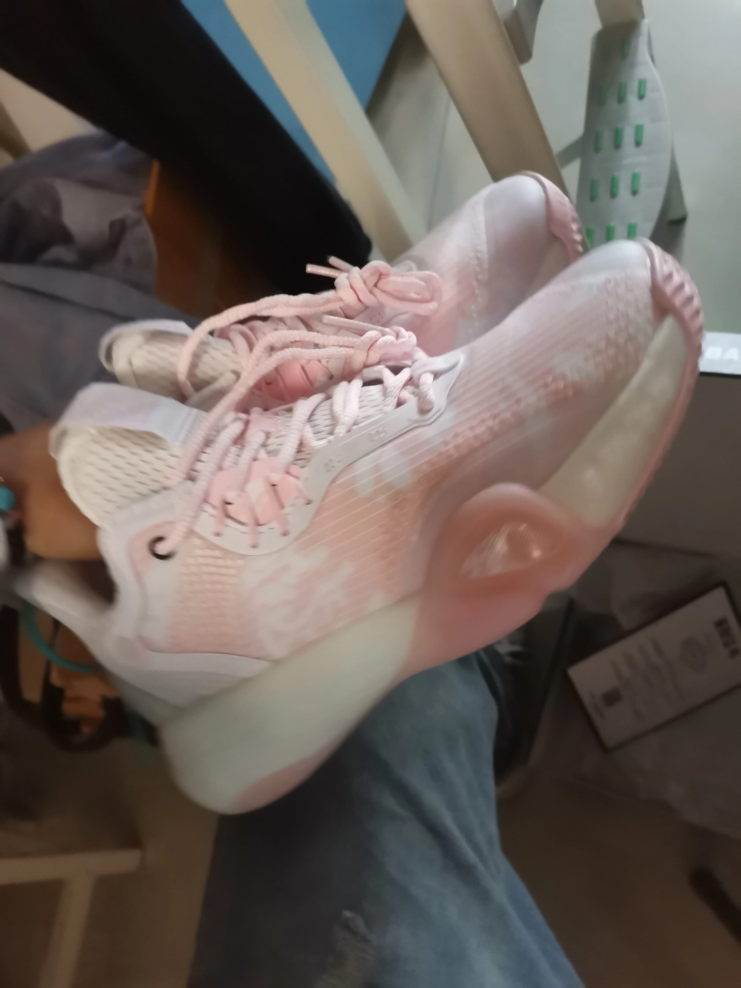 custom review-ANTA Bubble Bomb Баскетбольные кроссовки для игры Женские Розово-белый