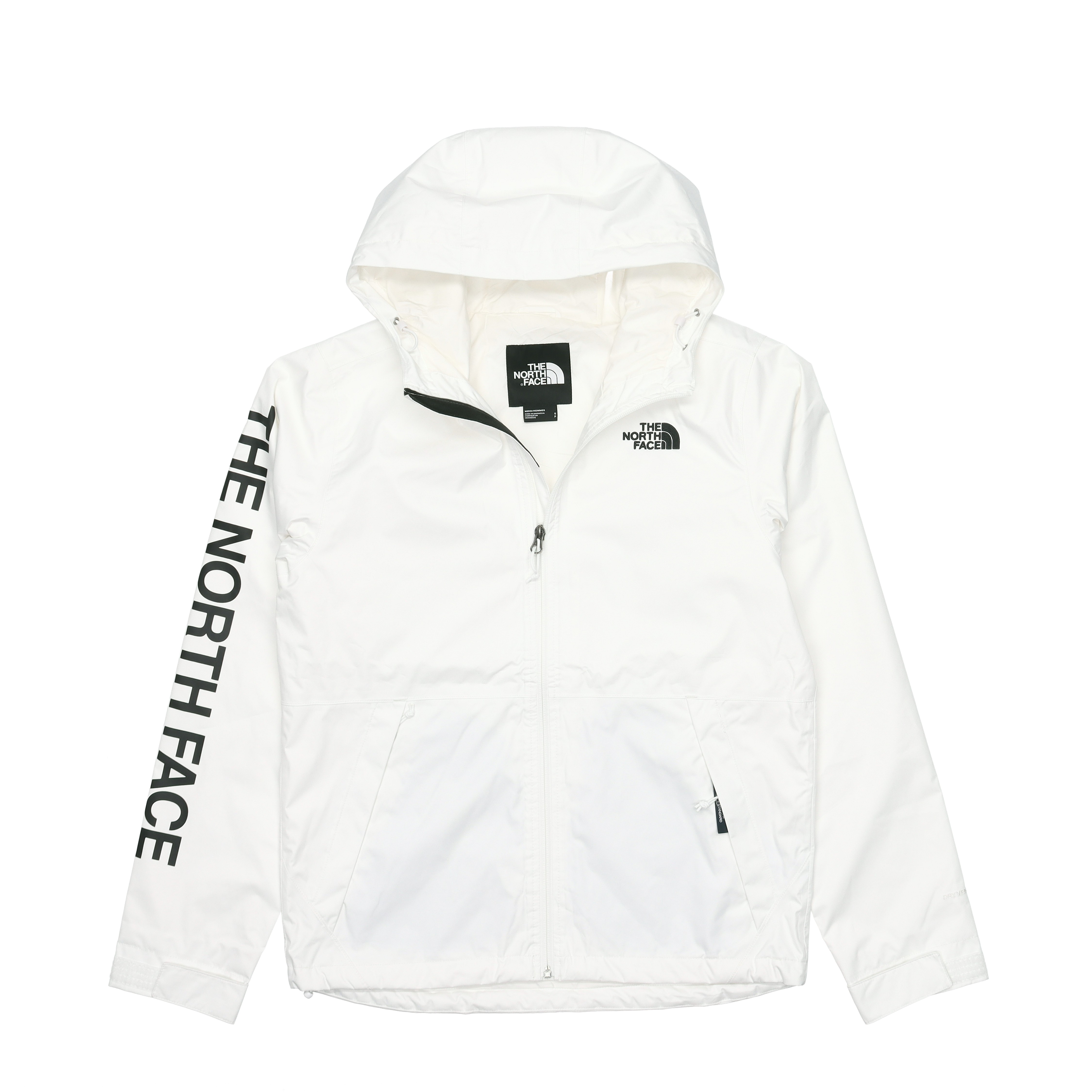 北面加厚款白色字母冲锋衣外套防风防雨防磨!美版s码相当于国内m码