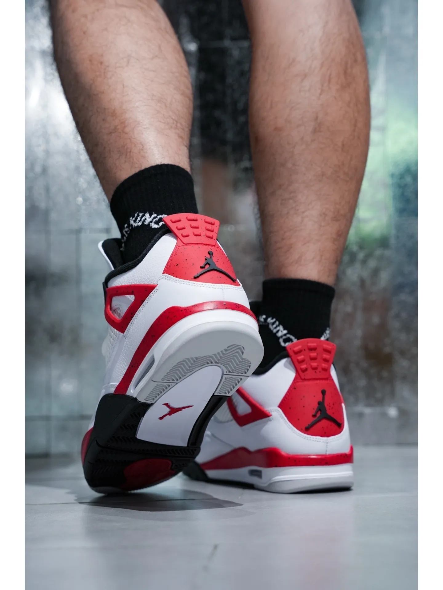 Air Jordan Red Cement On Feet Air Jordan Red Cement On Feet Air