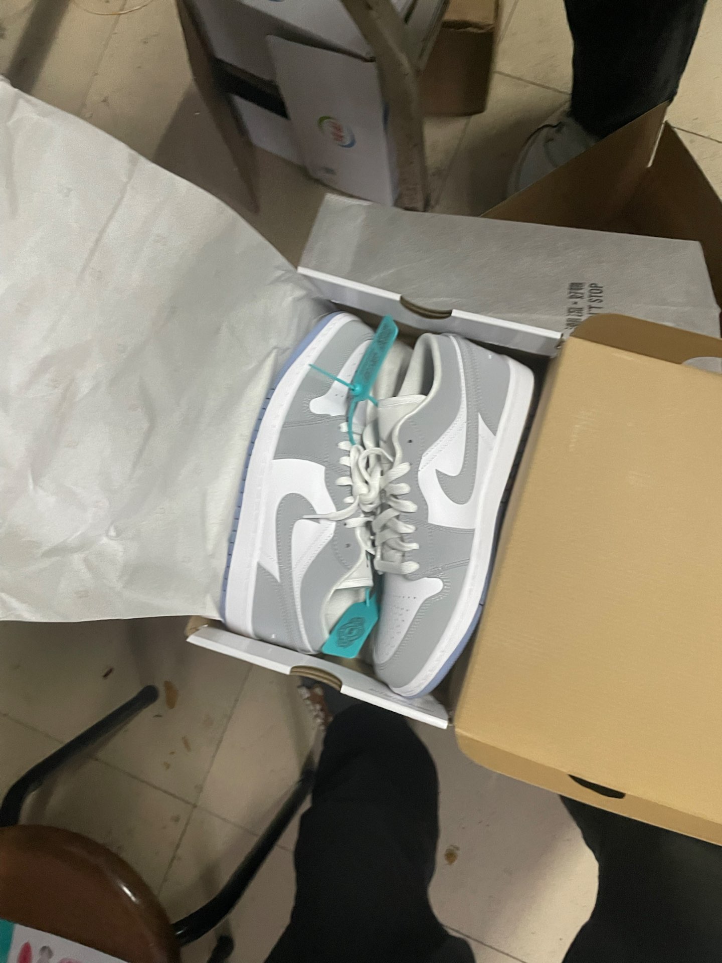 custom review-Jordan 1 Low Wolf Grey Women's