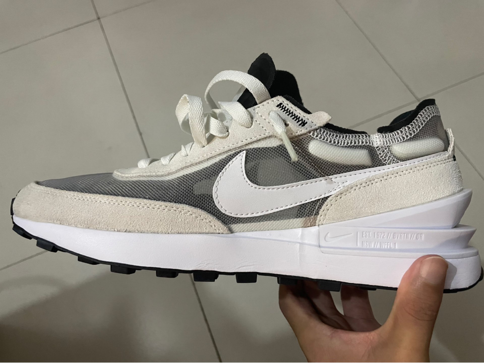 custom review-Nike Waffle One Summit White