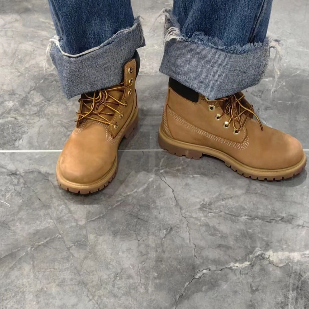 custom review-Timberland PREMIUM Короткий Аутдор Мужской Желтый Узкая версия