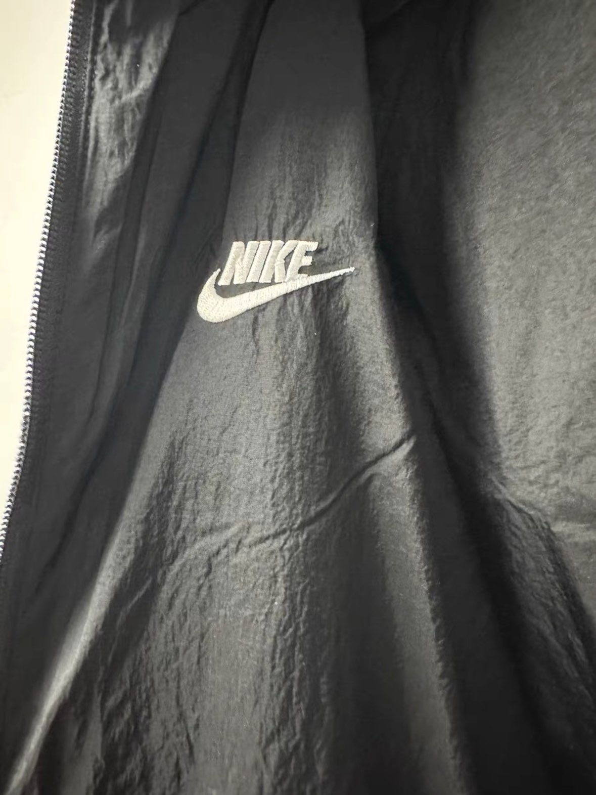 custom review-Nike Big Swoosh Reversible Boa Jacket Asia Sizing Black White