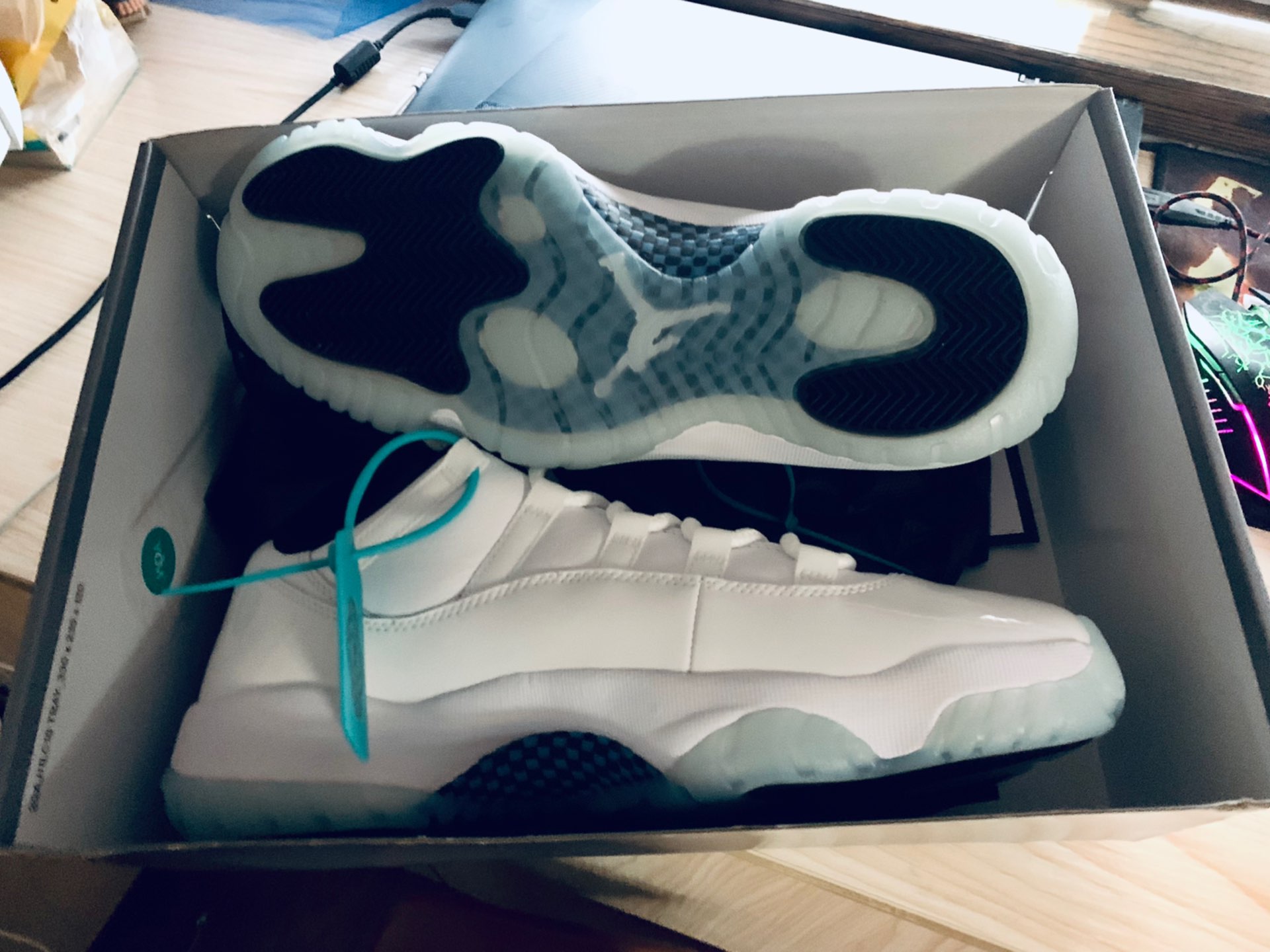 custom review-Jordan Air Jordan 11 Retro Low 'Legend Blue' Low Top Винтажные баскетбольные кроссовки Унисекс Белый Синий