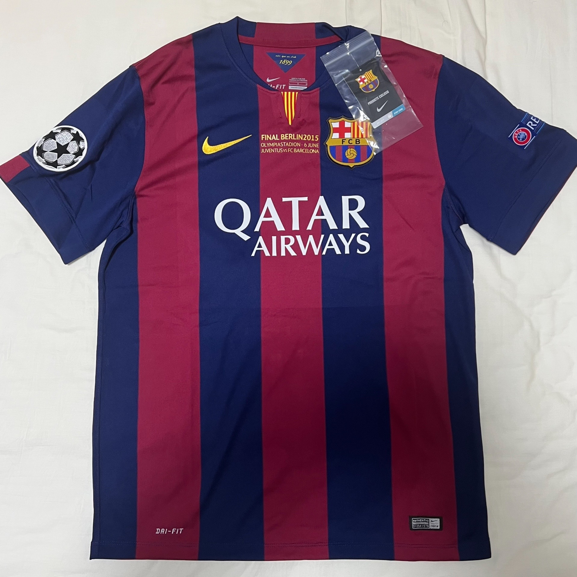 1415巴萨主场球迷版欧冠联赛梅西球衣