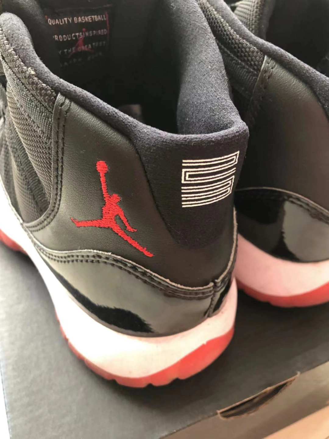 custom review-Jordan 11 Темно-красный противоскользящий устойчивый к истиранию высокий топ детские баскетбольные кроссовки черный красный