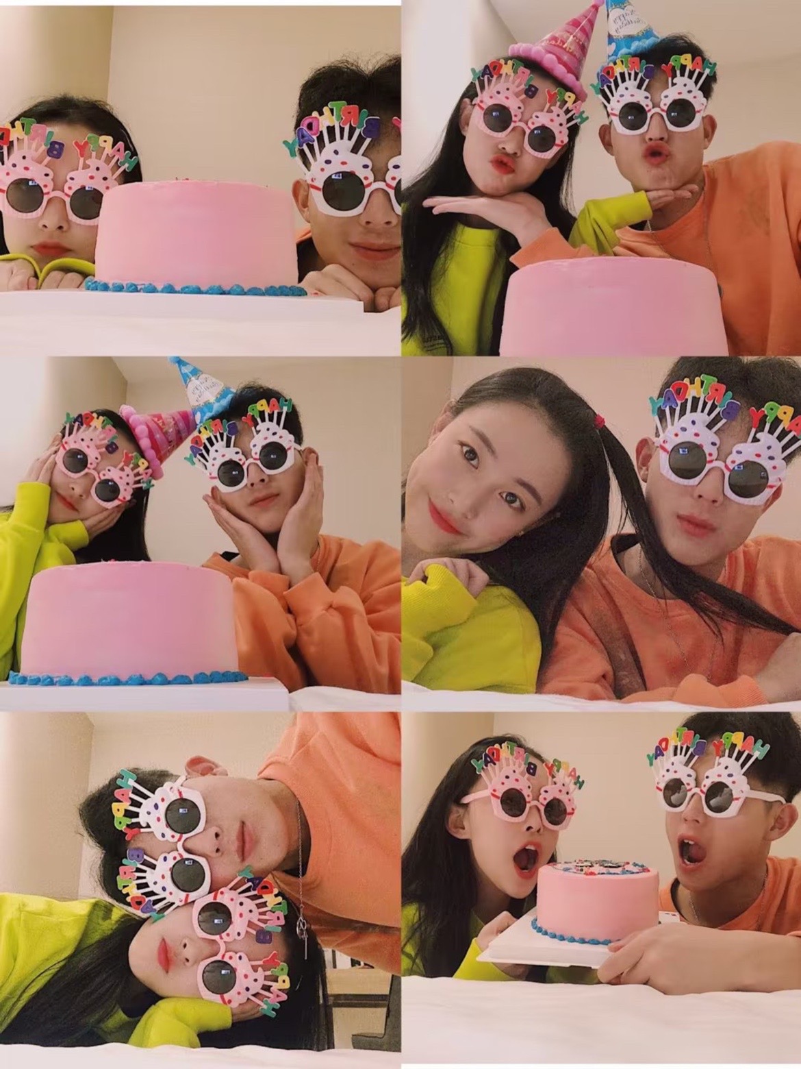 适合情侣一起过生日带的眼镜 拍照真的太有氛围感了  超级耐看 俩个人