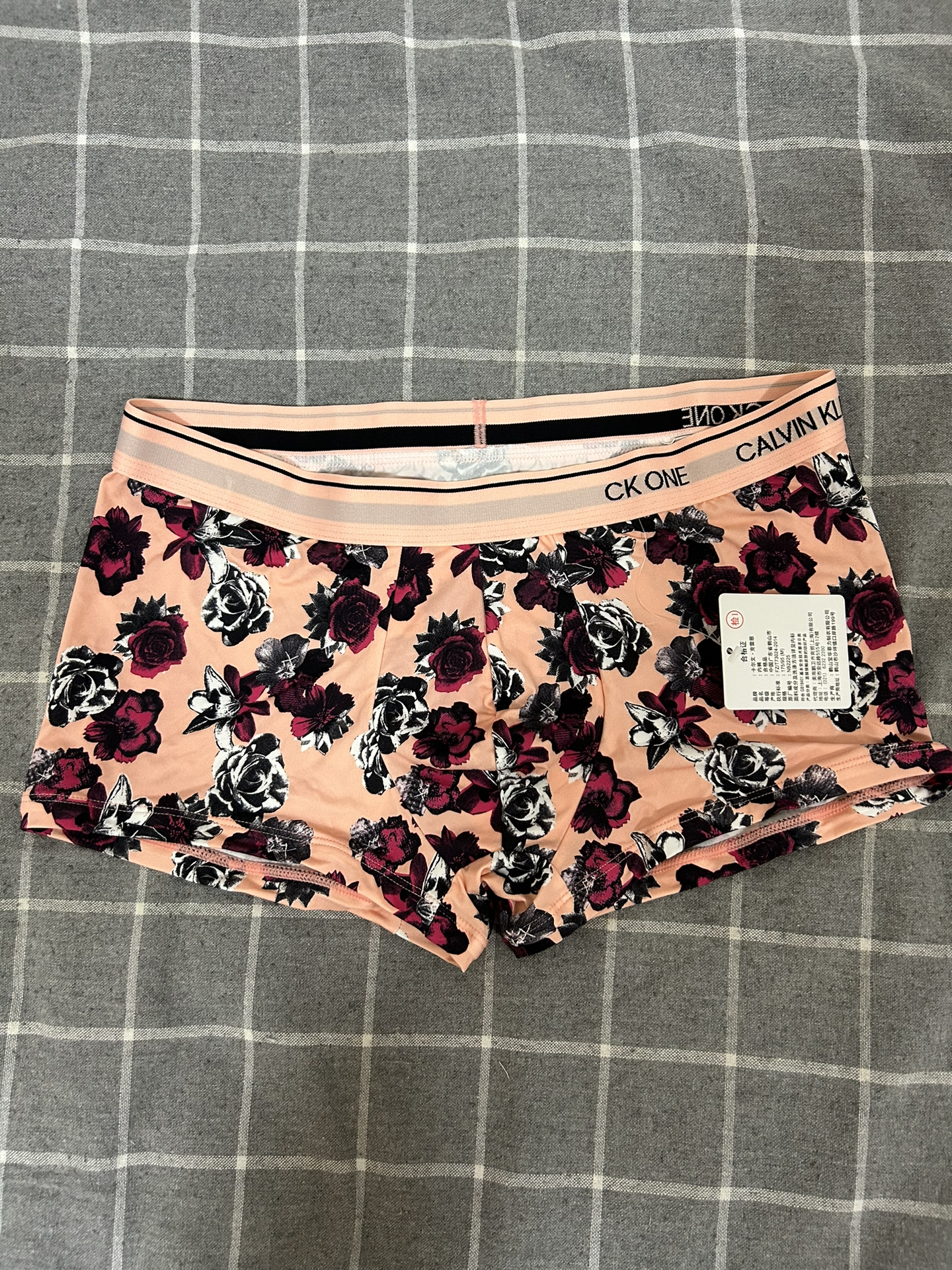 ck玫瑰印花内裤