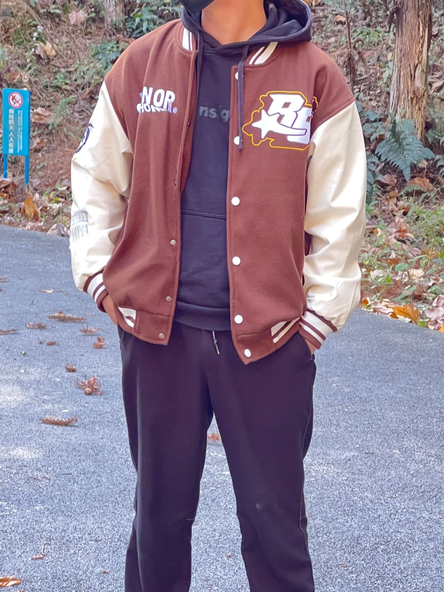 冬季棒球服外套穿搭