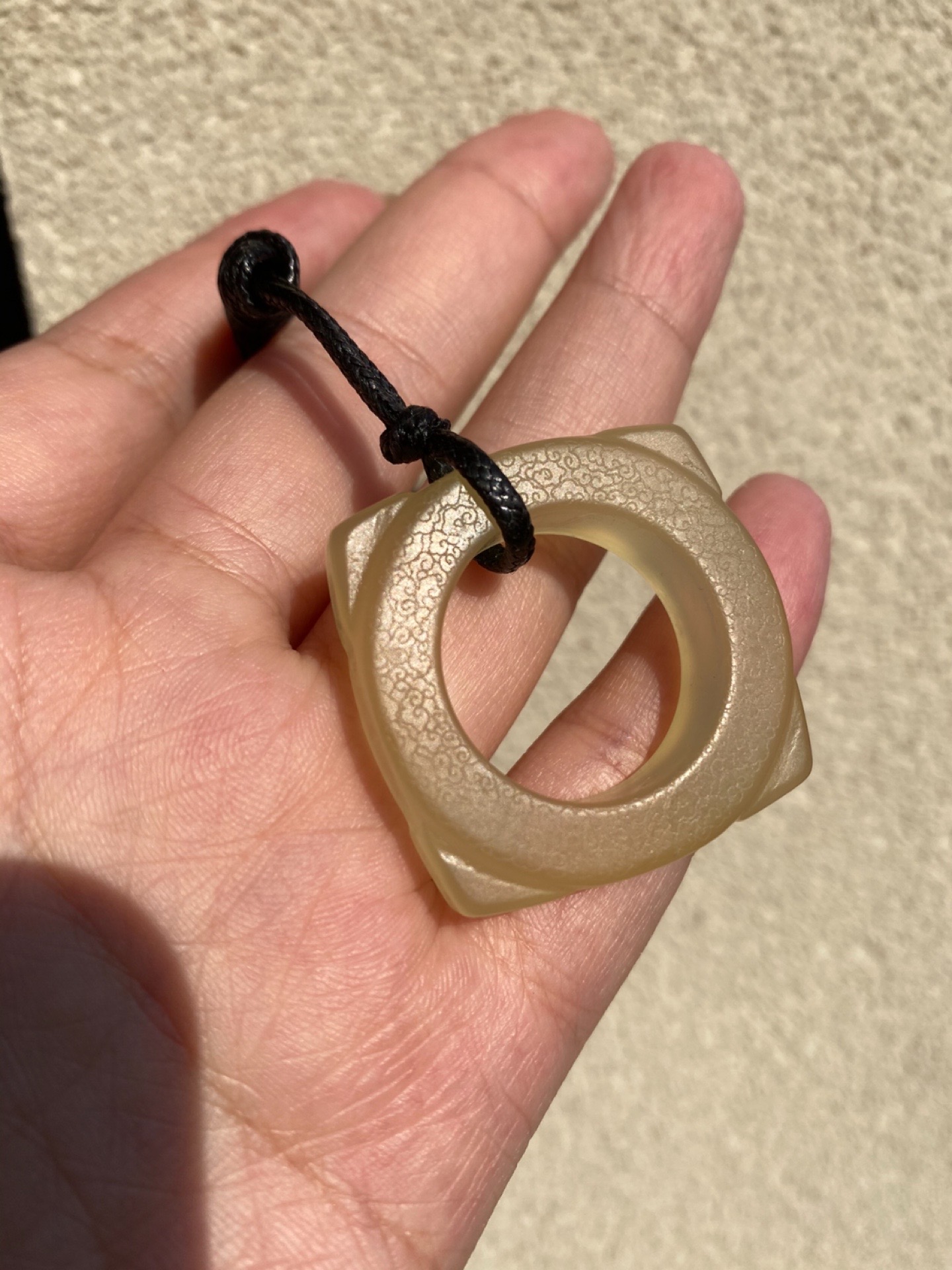 岫玉玉琮吊坠 复古经典纹饰真香