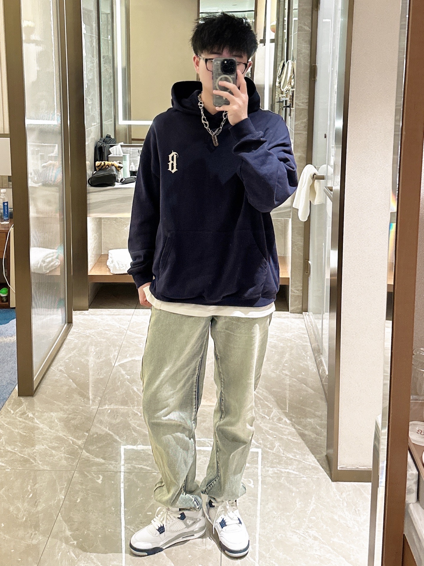 aj4午夜蓝穿搭分享