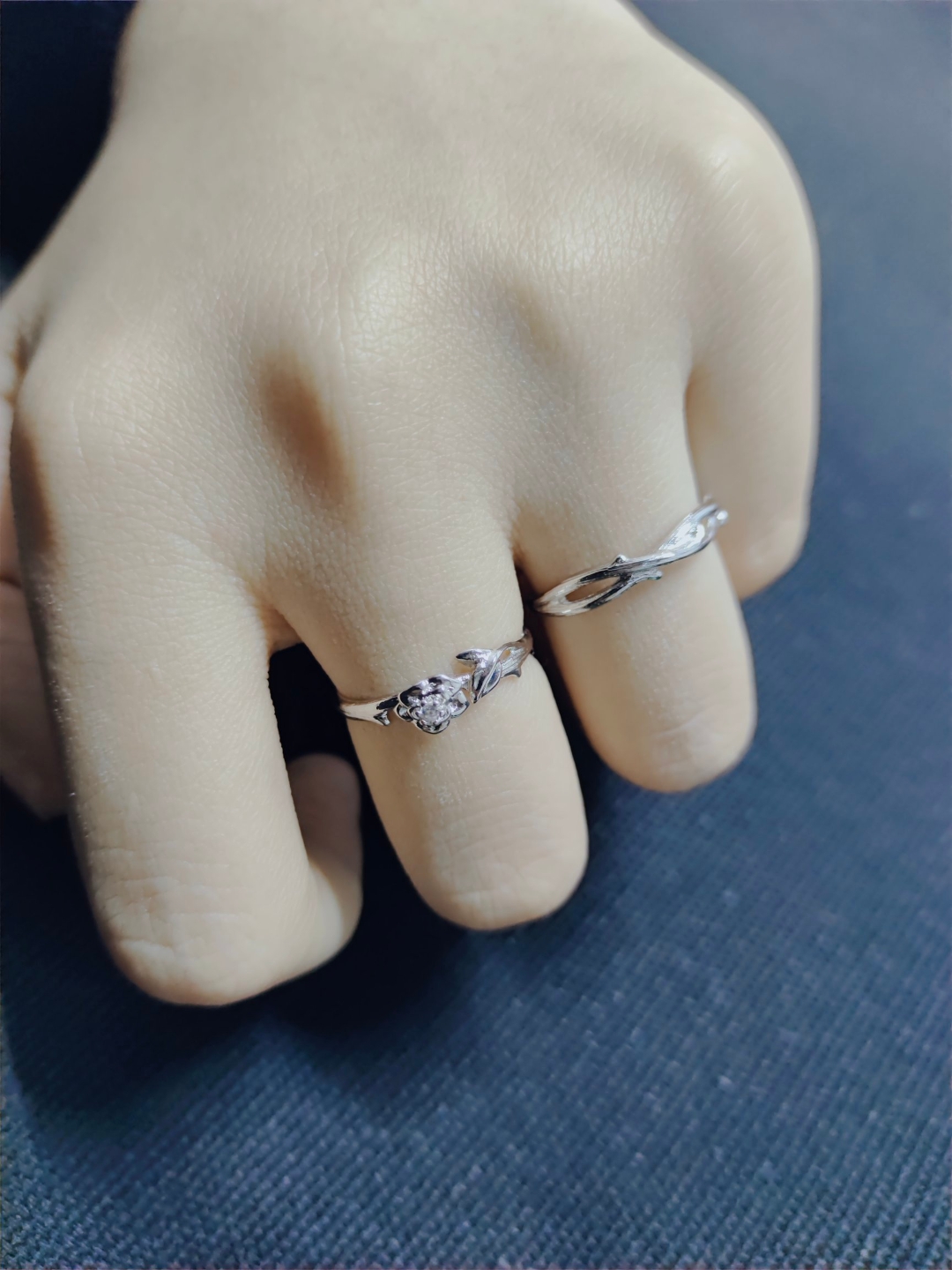 荆棘玫瑰情侣戒指