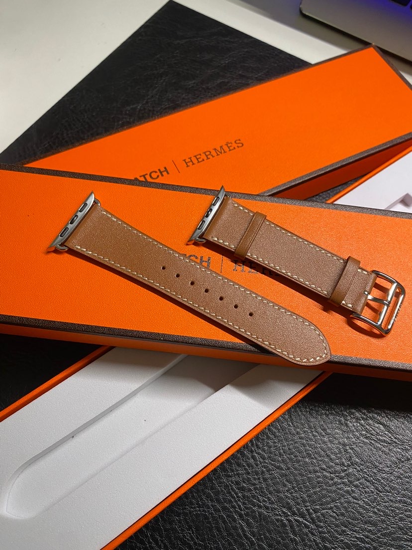 苹果手表iwatch爱马仕真皮表带平替