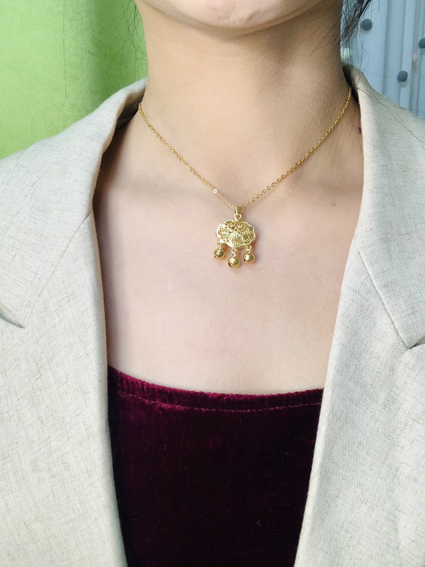 平安喜乐得偿所愿|金锁金锁,锁住平安锁住福气锁住财运,一款可以戴到