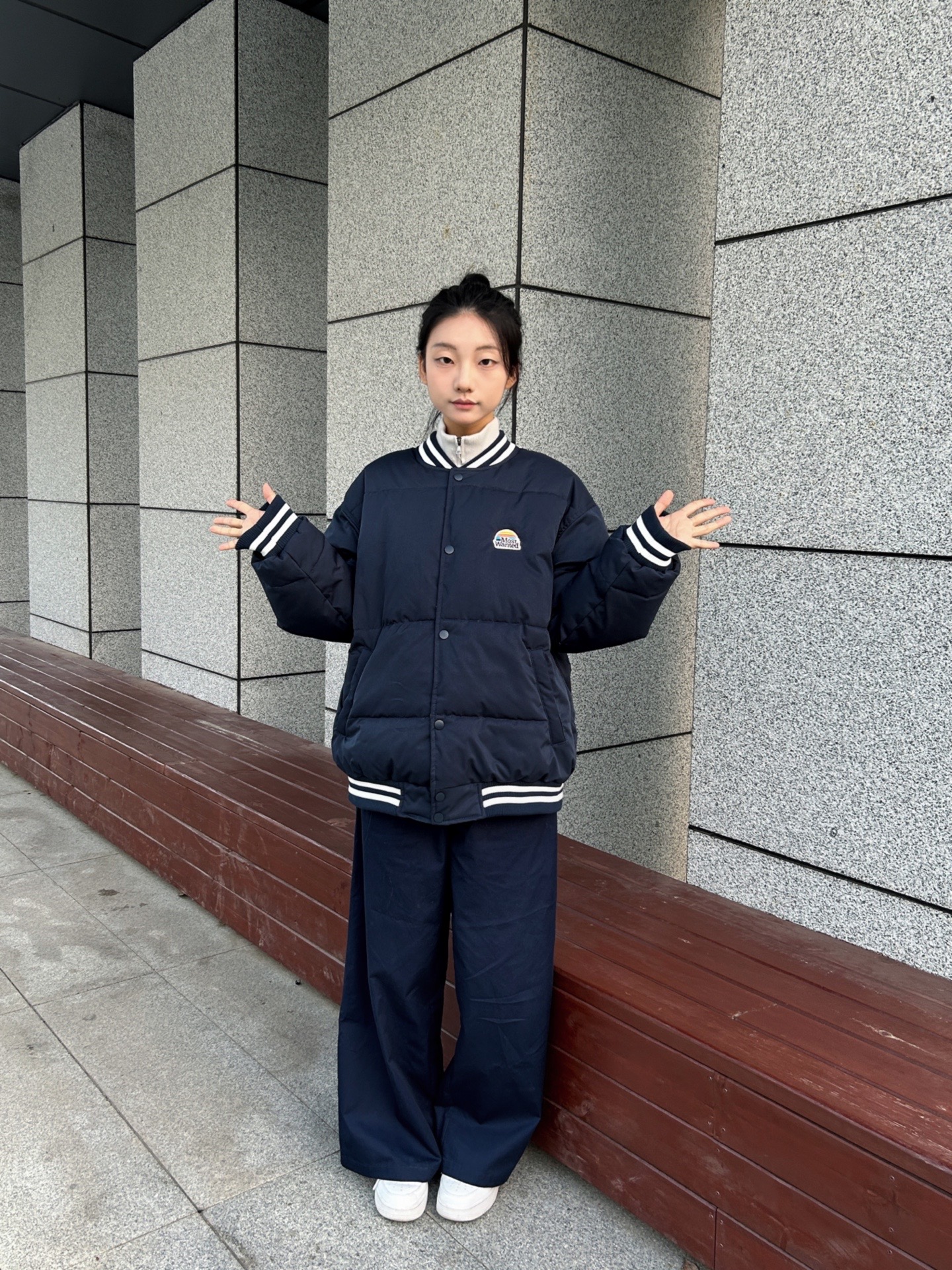 超学院风的棉服!