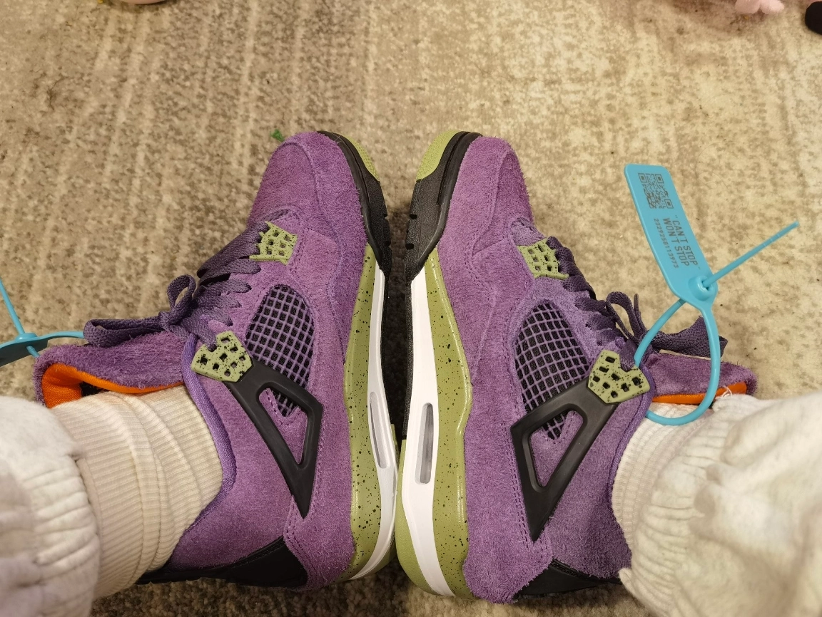 custom review-JORDAN 4 Retro Canyon Purple Women's