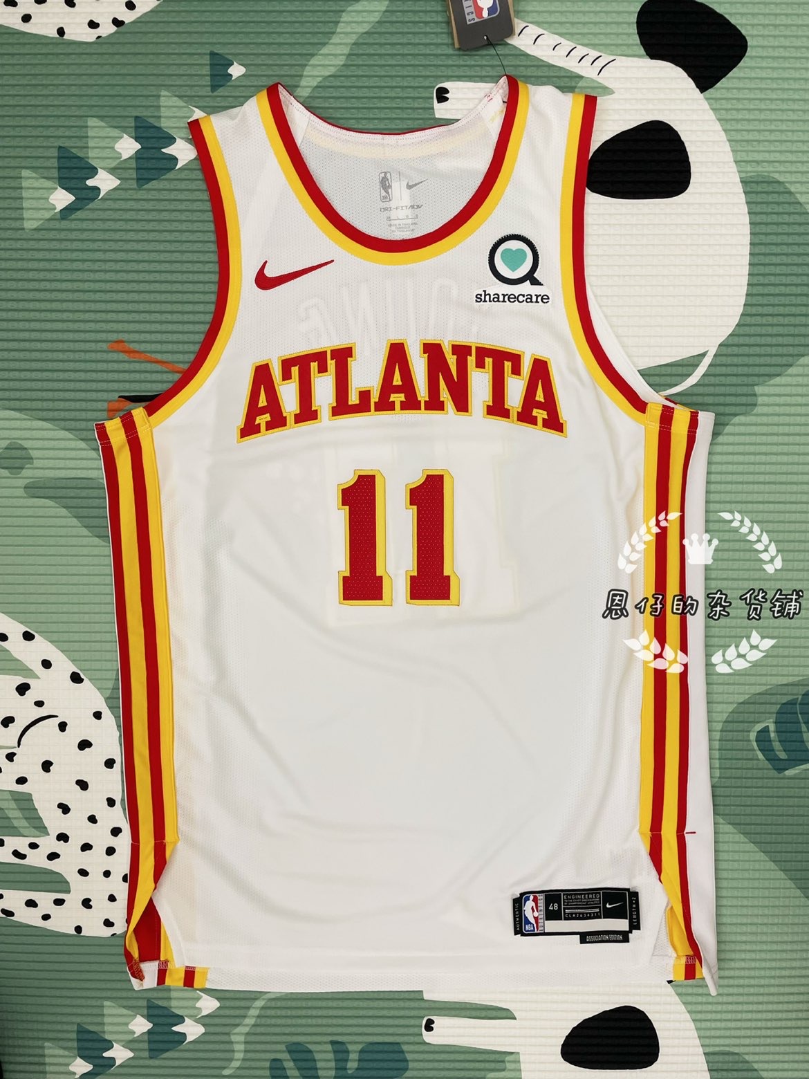 nba 特雷杨 老鹰 球员版au球衣