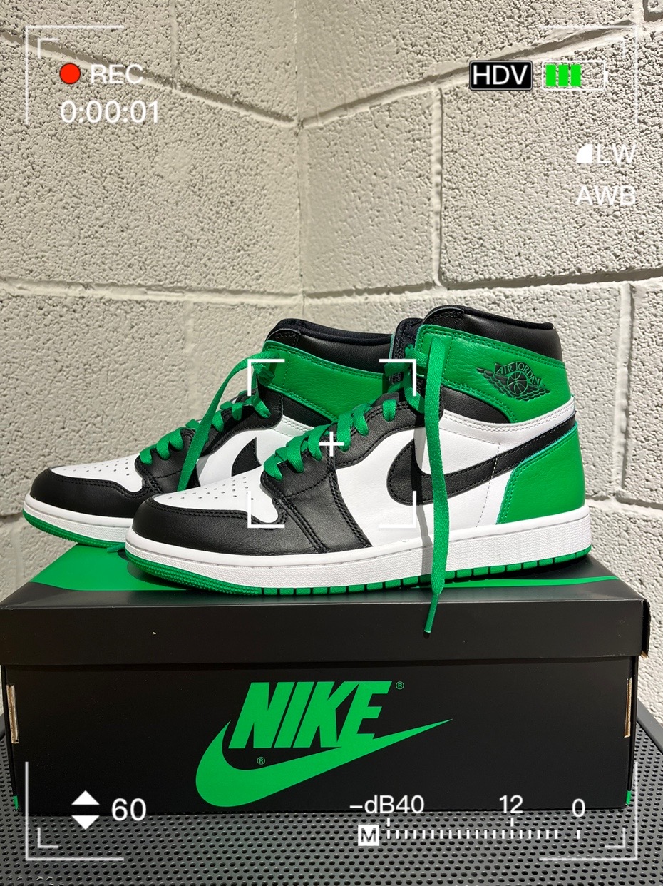 air jordan 1 high og款黑绿脚趾凯尔特人男款白绿黑