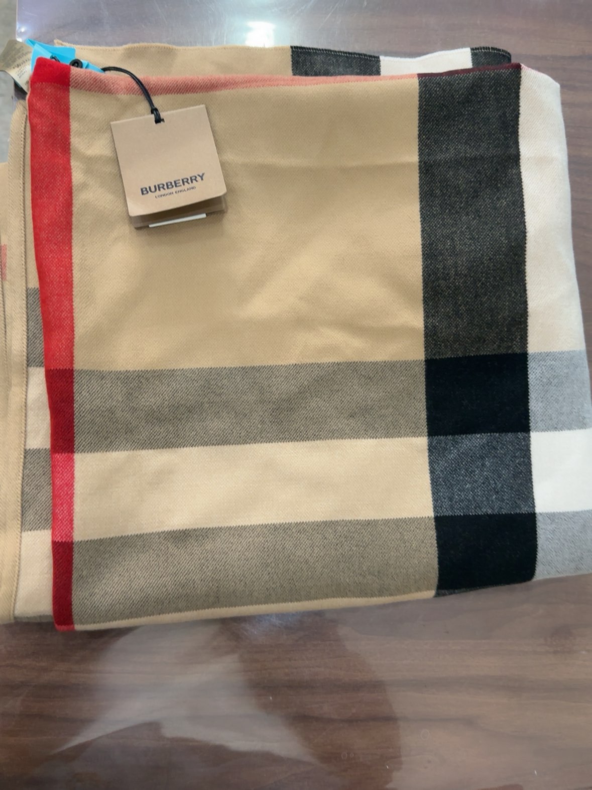 custom review-Burberry Women's Reversible Check Merino Wool Poncho Camel/Archive Beige