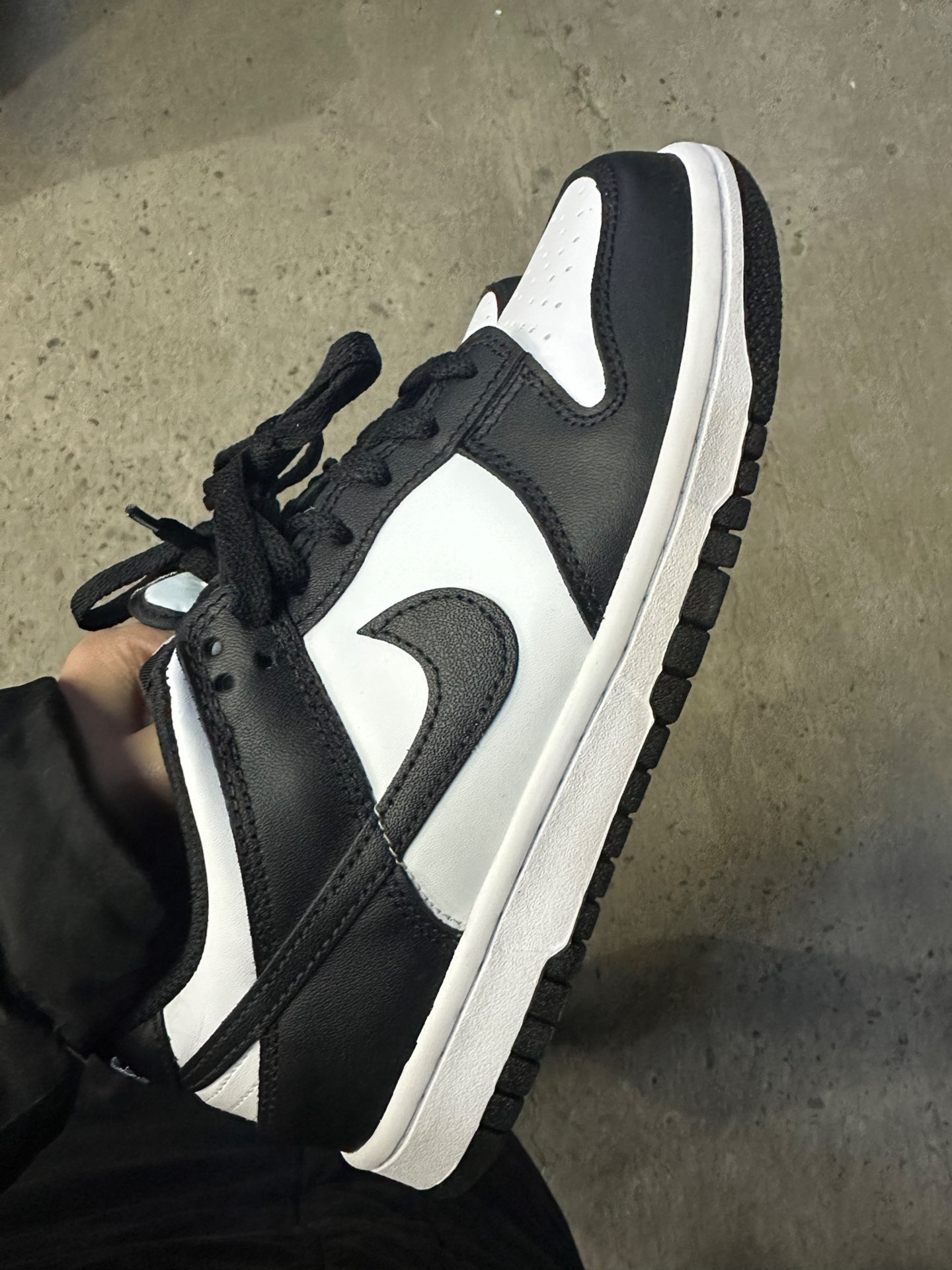 custom review-nike Dunk 'Черный' Противоскользящий амортизация легкий амортизация низкий топ детские скейтбординг черный белый