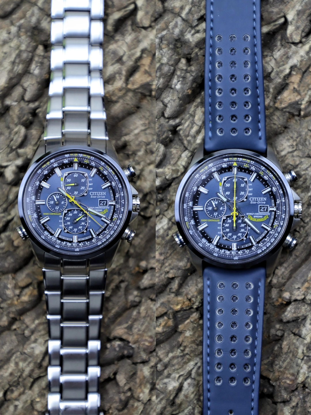 54l钢带款🉐蓝天使,冬天的时候感觉戴钢带有些冷又买了一副皮表带