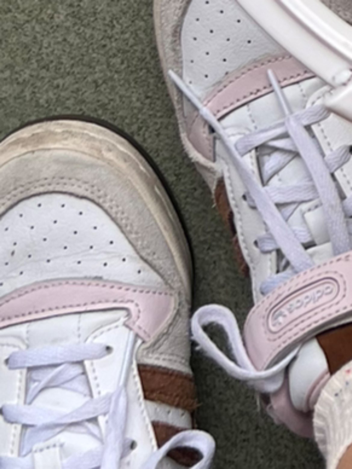 custom review-Adidas Originals FORUM Low Топ Скейтборд Кроссовки Женские Белые Коричневые Розовые