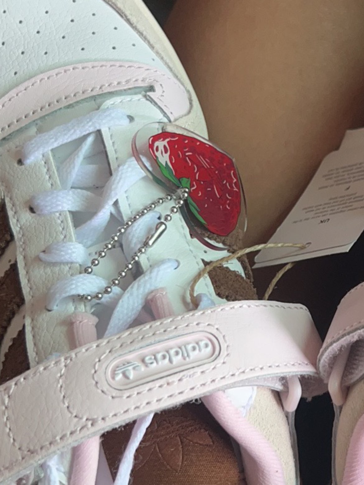 custom review-Adidas Originals FORUM Low Топ Скейтборд Кроссовки Женские Белые Коричневые Розовые