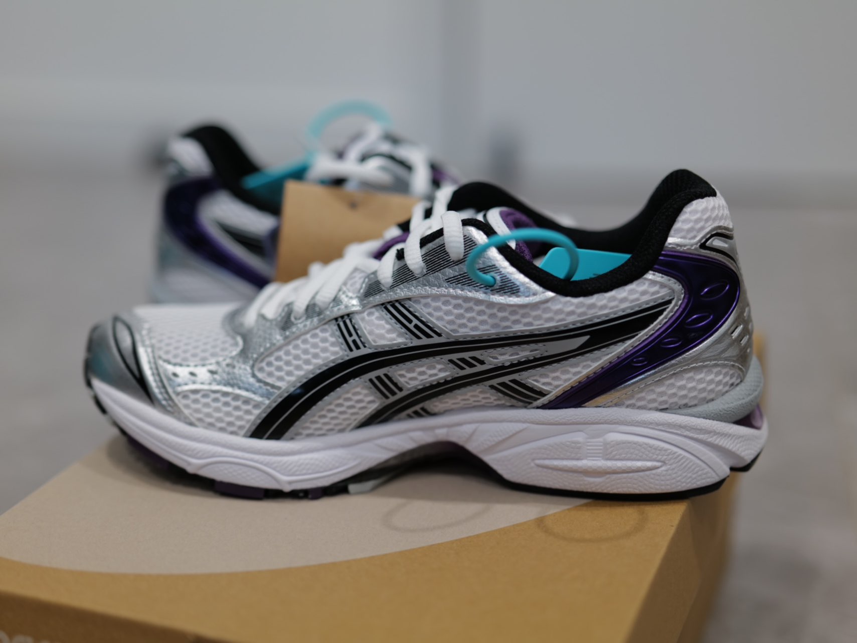 custom review-Asics Gel Kayano 14 White Dark Grape Women
s