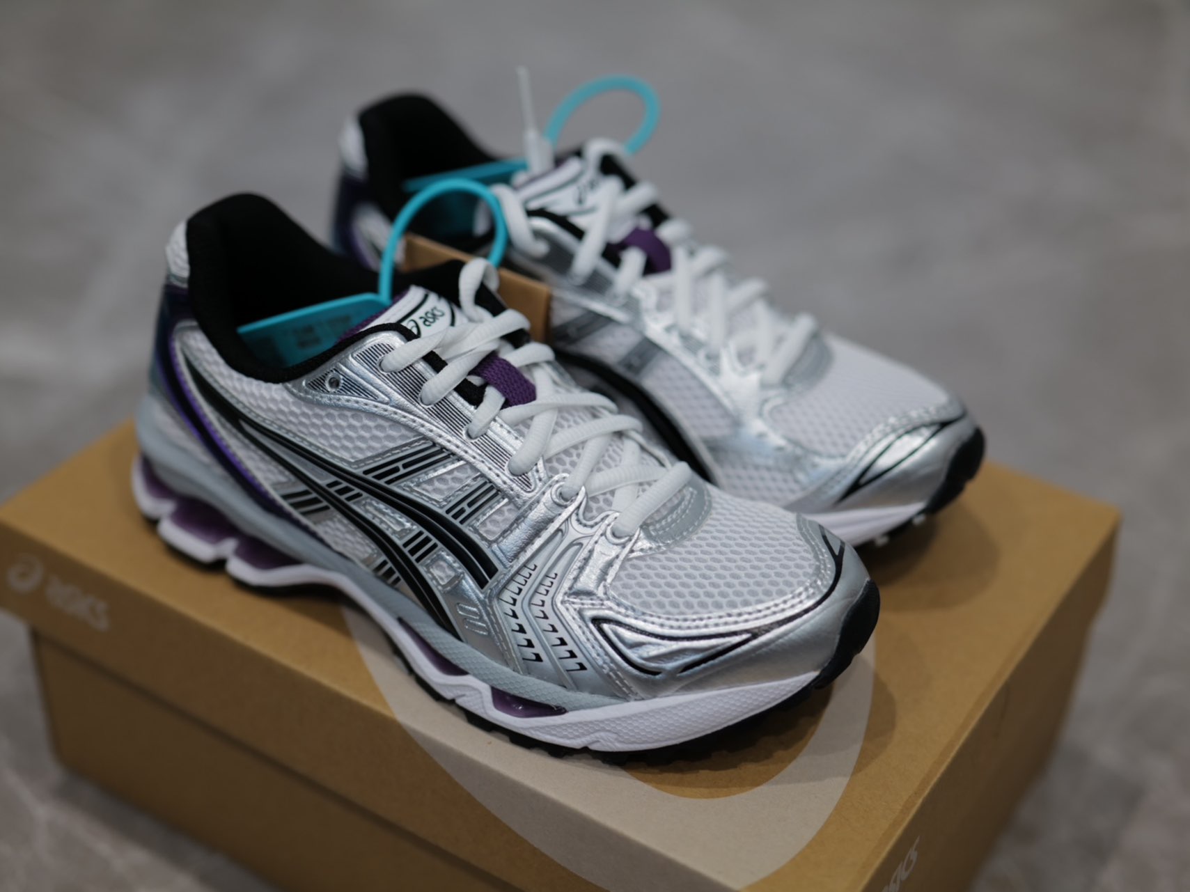 custom review-Asics Gel Kayano 14 White Dark Grape Women
s