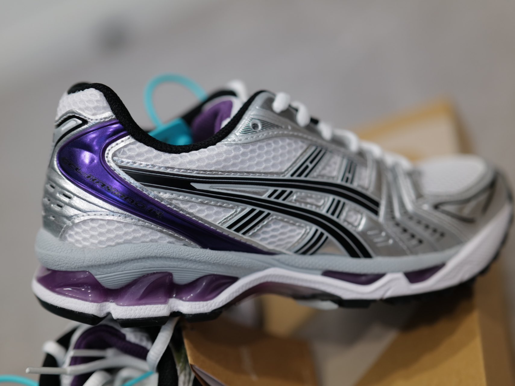 custom review-Asics Gel Kayano 14 White Dark Grape Women
s